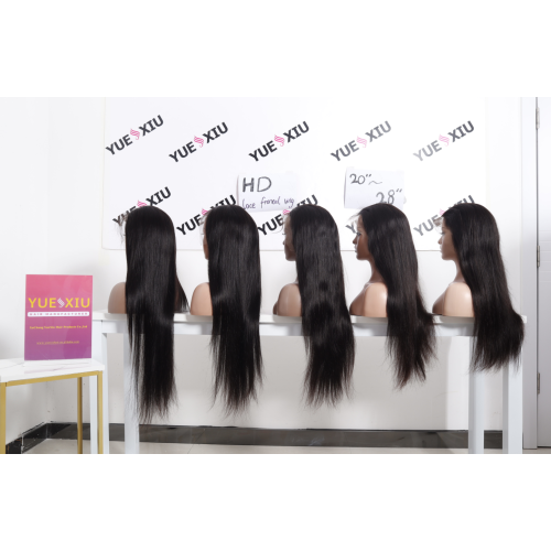 Wholesale Brazilian 100% Human Swiss HD Transparent Kinds of Lace Glueless Raw Virgin Straight Hair Wigs for Black Women